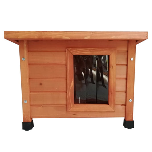 @Pet Casă de pisici de exterior XL, maro, 68,5x54x51,5 cm, lemn