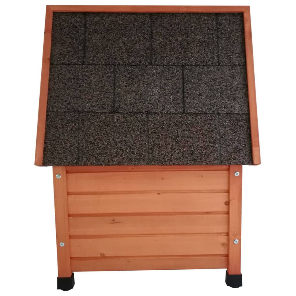 @Pet Casă de pisici de exterior XL, maro, 68,5x54x51,5 cm, lemn