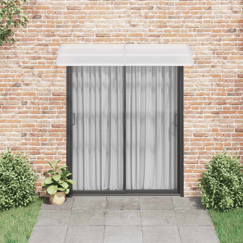 Copertină de ușă, gri și transparent, 200 x 75 cm, PC