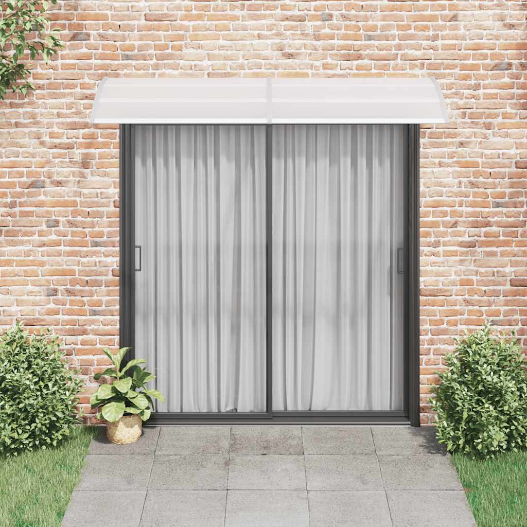 Copertină de ușă, gri și transparent, 240 x 75 cm, PC
