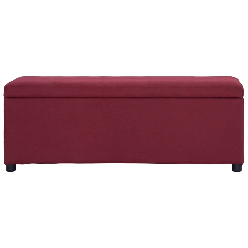 Banchetă cu zonă de depozitare, roșu vin, 116cm, poliester