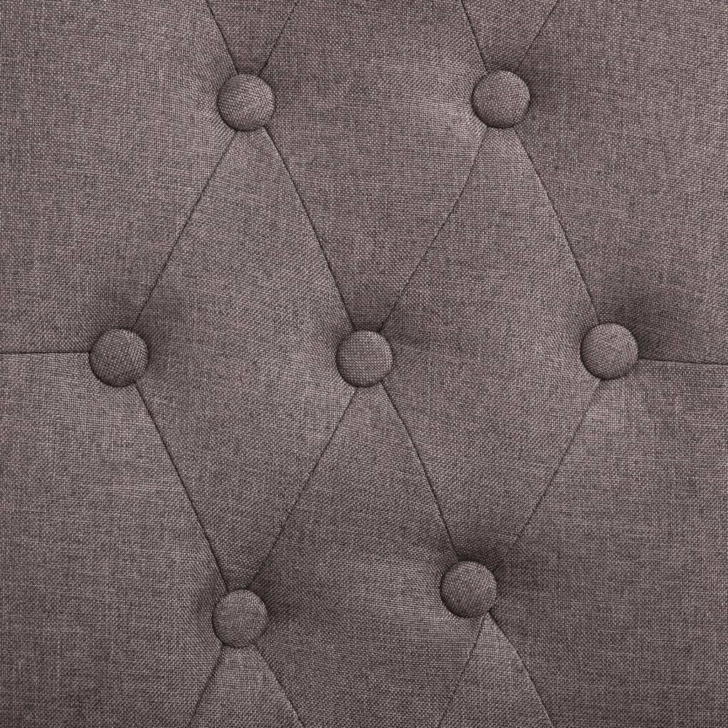 Scaune de bucătărie, 2 buc., gri taupe, material textil