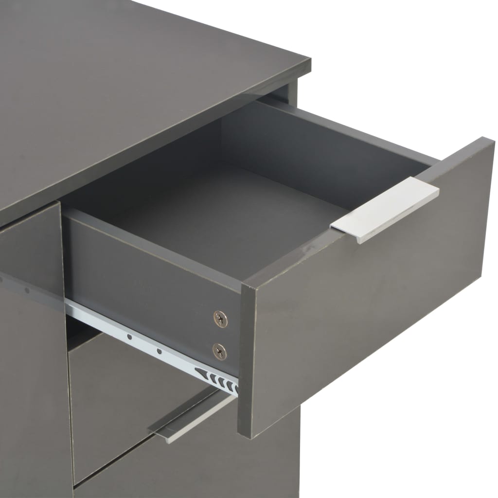 Dulap, gri extralucios, 107x35x80,5 cm