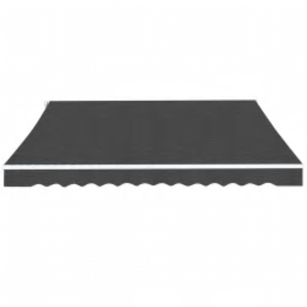 Copertină pliabilă acționată manual, antracit, 600 cm