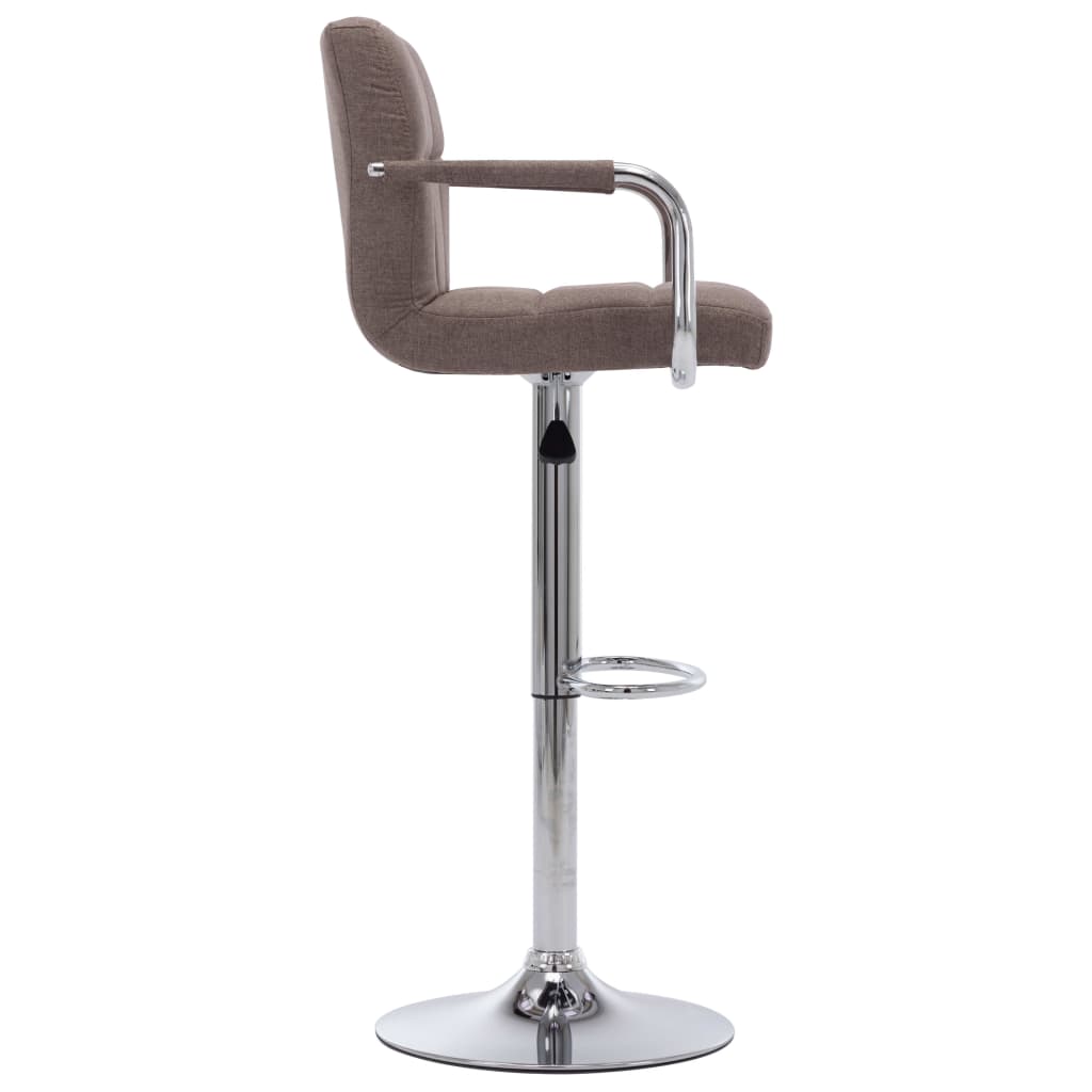 283418 vidaXL Bar Stool Taupe Fabric