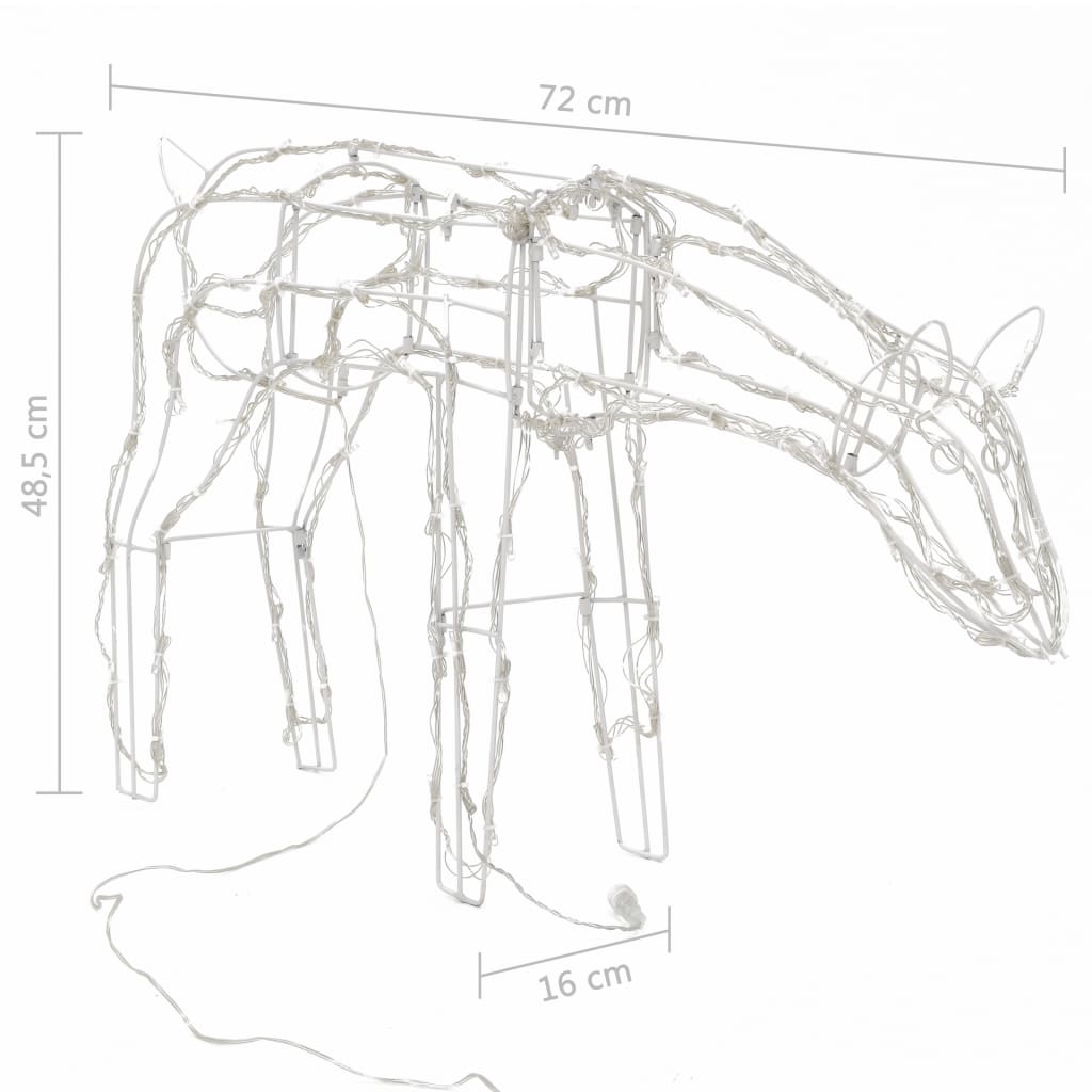 Instalație de lumini de Crăciun cu reni, 3 piese, 229 LED-uri