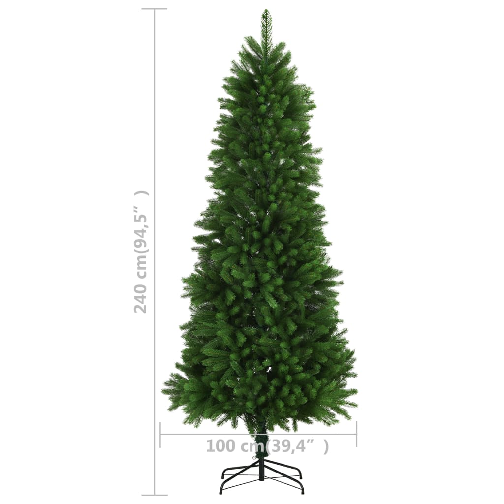 Brad de Crăciun artificial, ace cu aspect natural, 240cm, verde