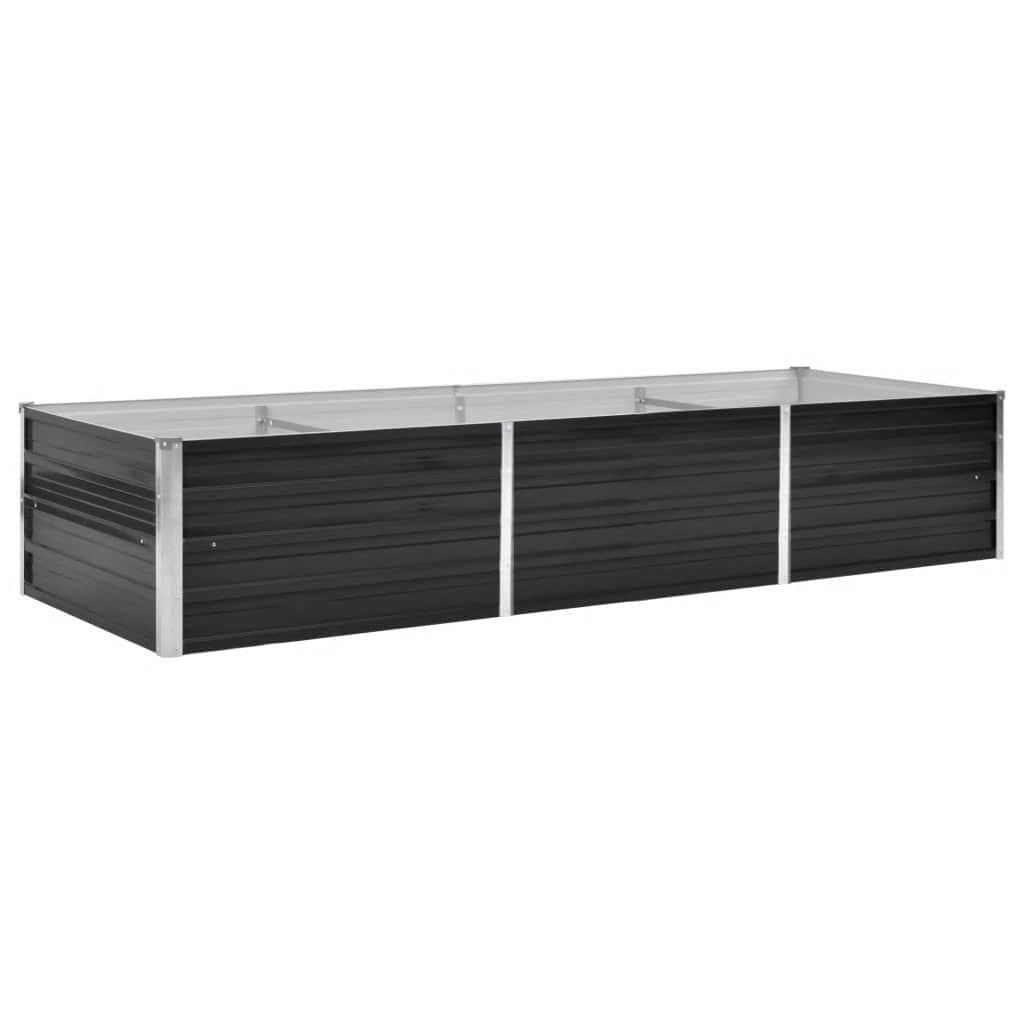 Strat înălțat de grădină antracit 240x80x45 cm oțel galvanizat