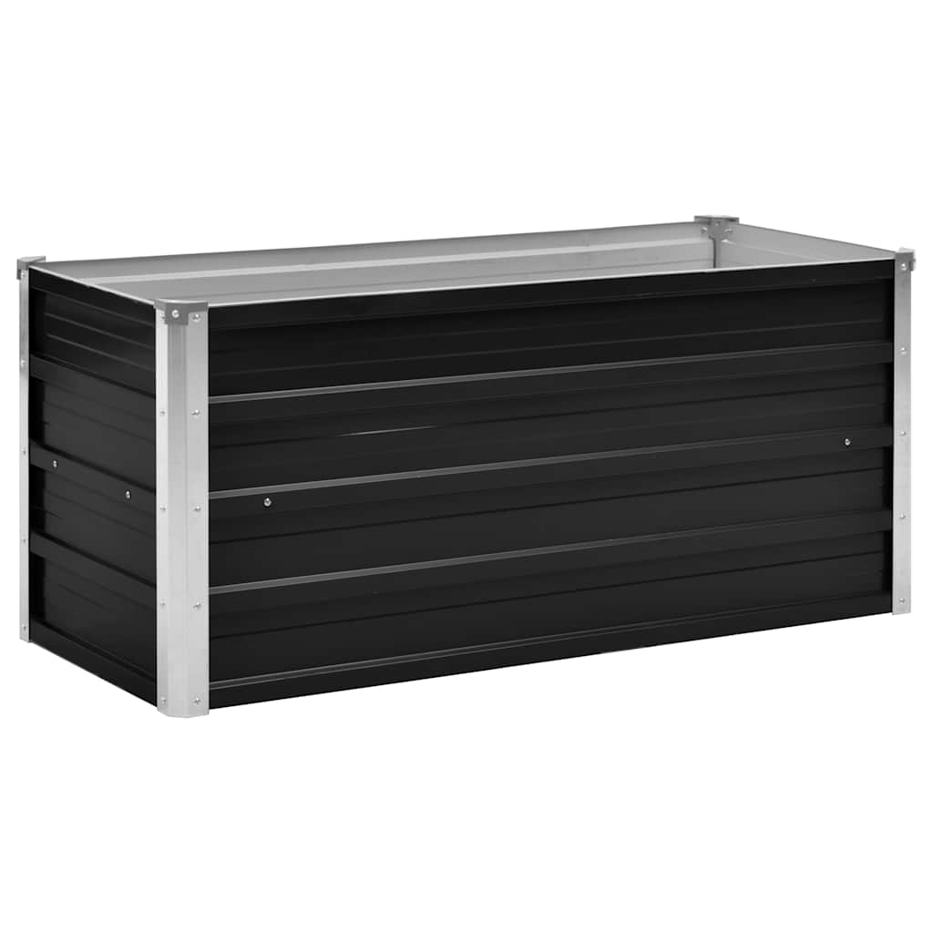 Strat înălțat de grădină antracit 100x40x45 cm oțel galvanizat