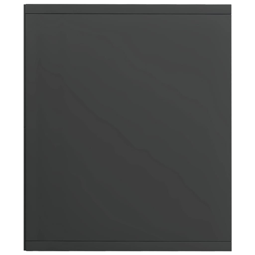 Bibliotecă/Dulap TV gri extralucios 36x30x114 cm lemn prelucrat