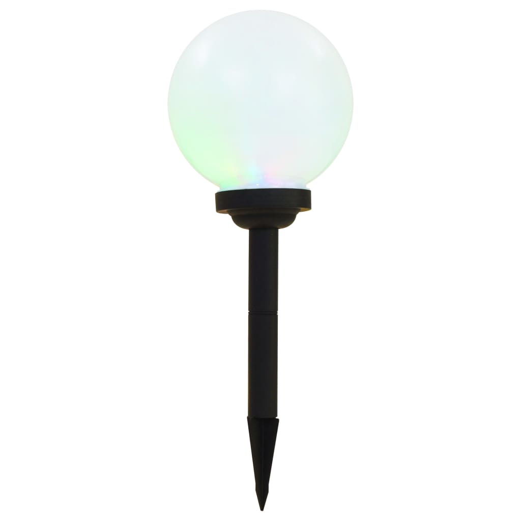 Lămpi solare de exterior, 6 buc., 20 cm, RGB, sferic, LED