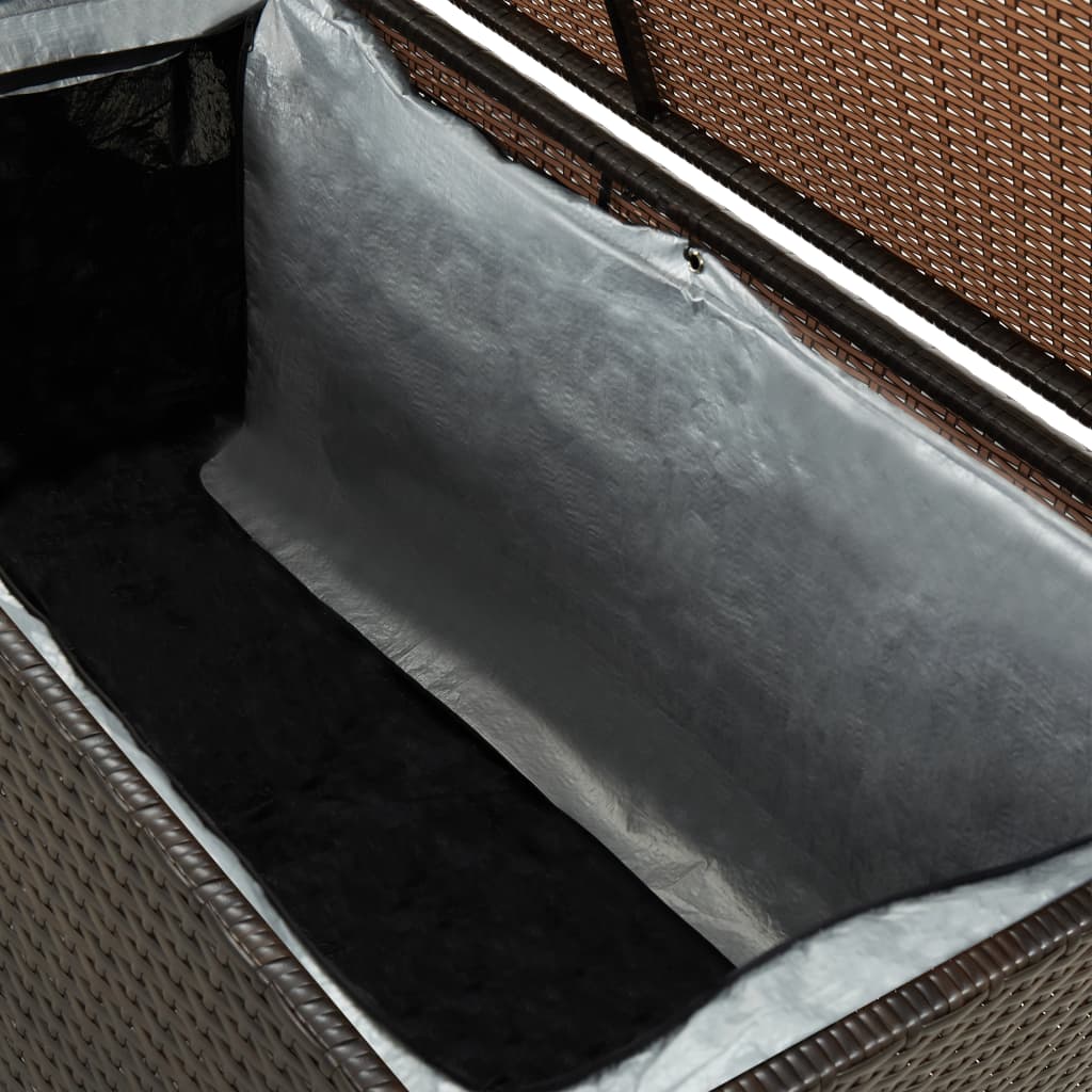 Ladă de depozitare de grădină, maro, 100x50x50 cm, poliratan