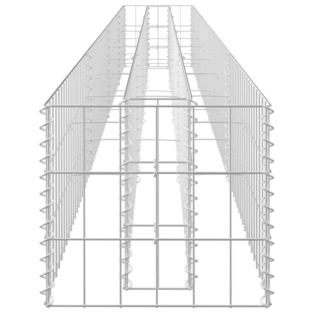 Strat înălțat gabion, 360 x 30 x 30 cm, oțel inoxidabil