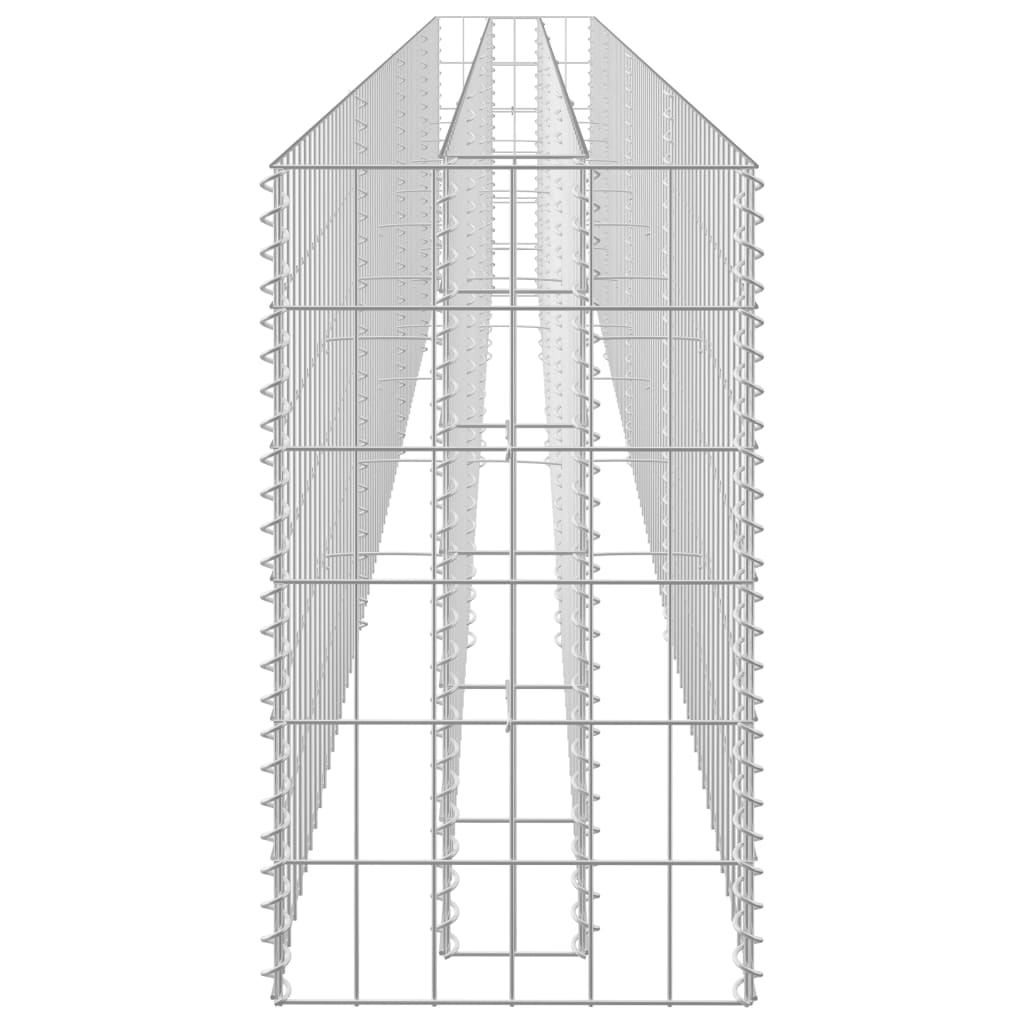 Strat înălțat gabion, 360 x 30 x 60 cm, oțel inoxidabil