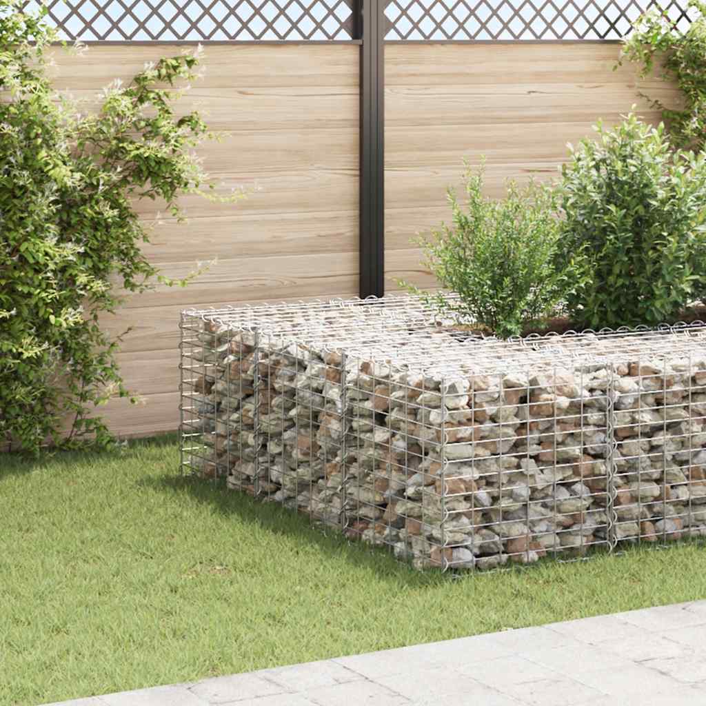 Strat înălțat cub gabion, 60 x 60 x 60 cm, sârmă de oțel