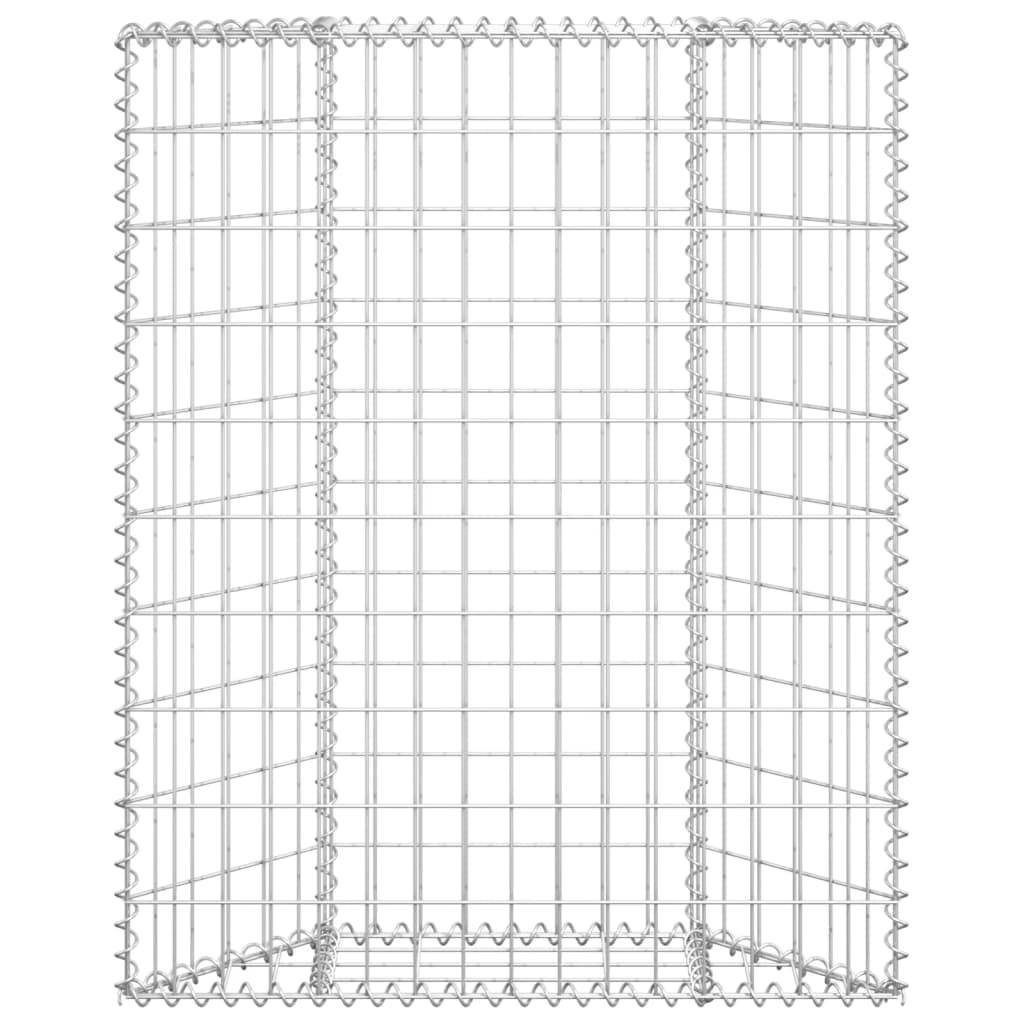 Strat înălțat gabion trapez, 80x20x100 cm, oțel galvanizat