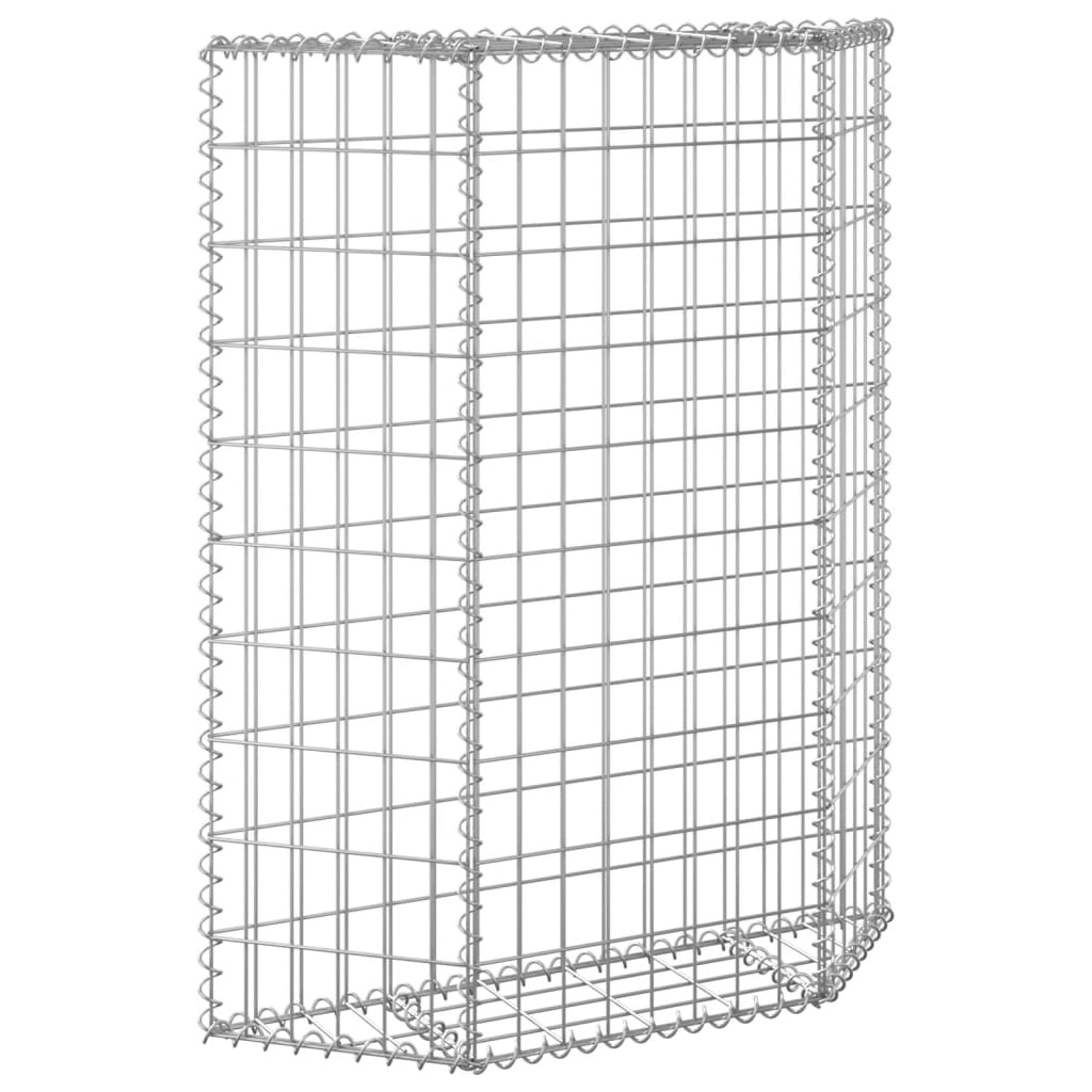 Strat înălțat gabion trapez, 80x20x100 cm, oțel galvanizat