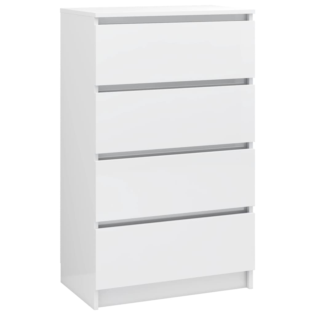 Dulap, alb extralucios, 60x35x98,5 cm, lemn prelucrat