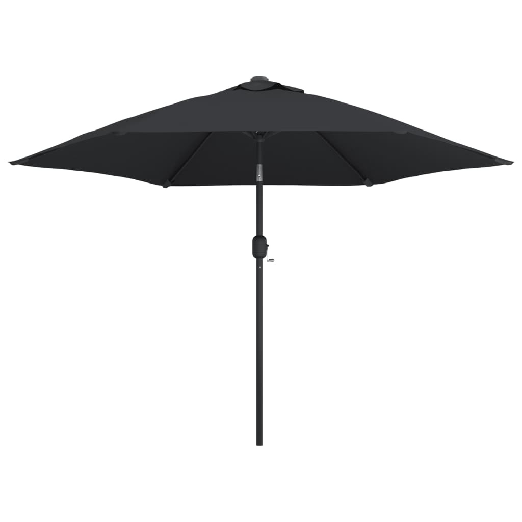 Umbrelă de soare de exterior cu stâlp metalic, negru, 300 cm