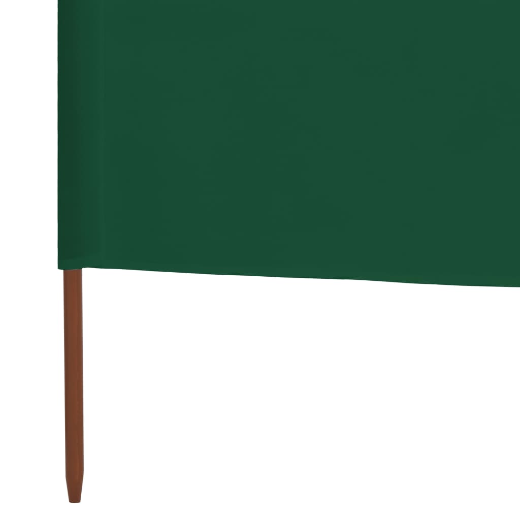 Paravan anti-vânt cu 3 panouri, verde, 400 x 80 cm, textil