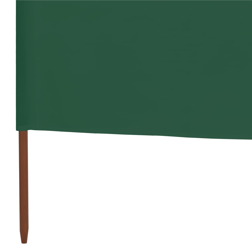 Paravan anti-vânt cu 6 panouri, verde, 800 x 160 cm, textil