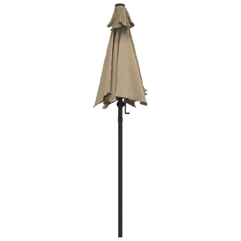 Umbrelă de soare, gri taupe, 200 x 224 cm, aluminiu