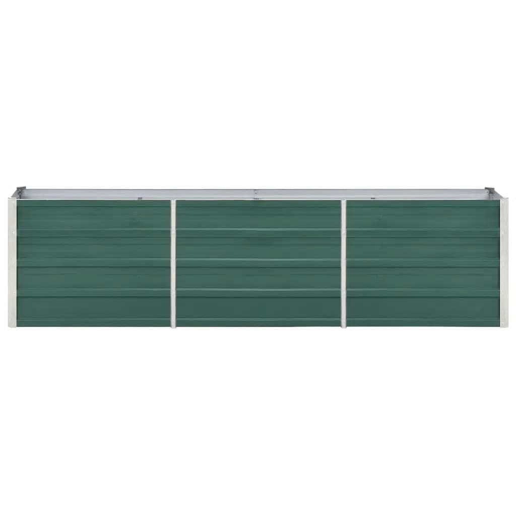 Strat înălțat de grădină verde 240 x 40 x 45 cm oțel galvanizat