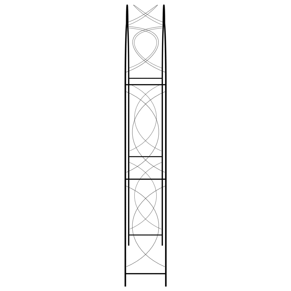 Arcadă de grădină, negru, 150 x 34 x 240 cm, fier