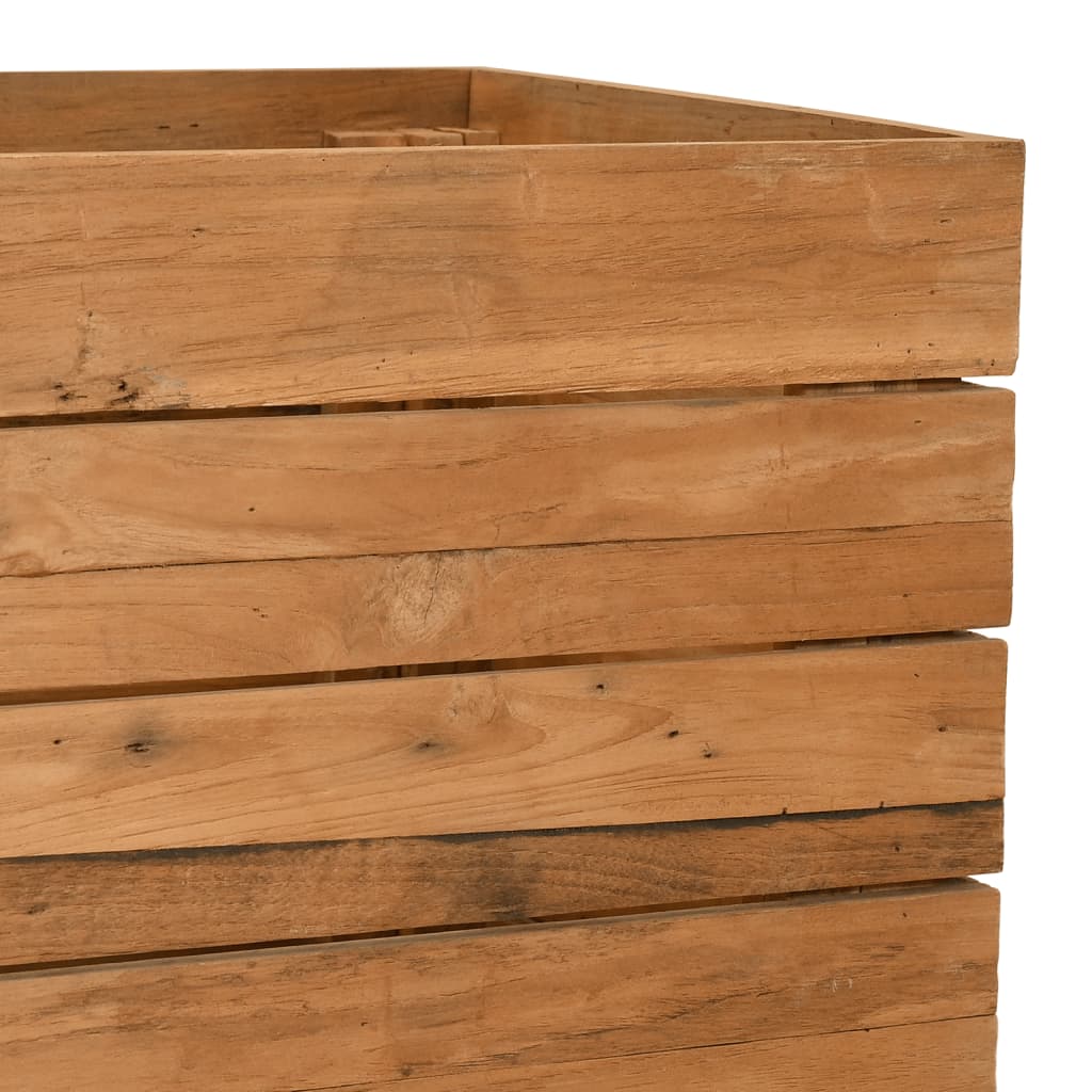 Strat înălțat, 150x40x72 cm, lemn de tec reciclat și oțel
