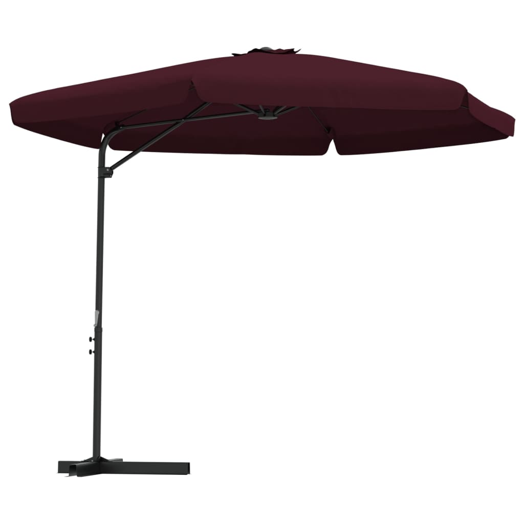 Umbrelă de soare exterior, stâlp din oțel, roșu bordo, 300 cm