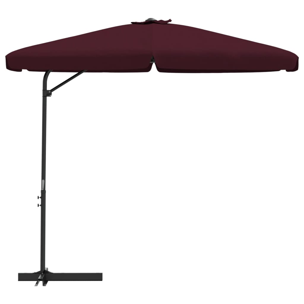 Umbrelă de soare exterior, stâlp din oțel, roșu bordo, 300 cm