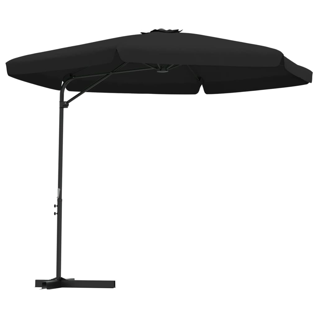 Umbrelă de soare de grădină, stâlp din oțel, negru, 300 cm