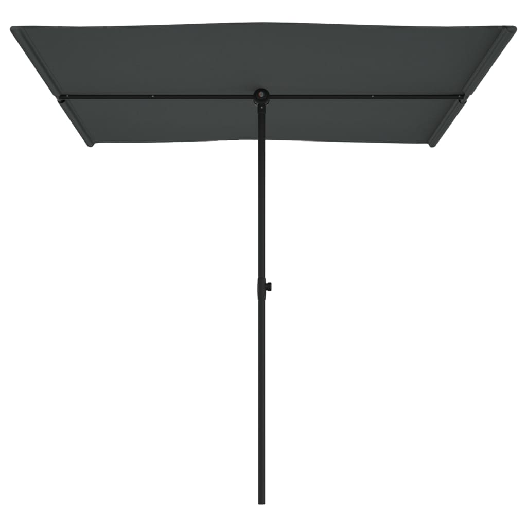 Umbrelă de soare de grădină cu stâlp aluminiu antracit 2x1,5 cm