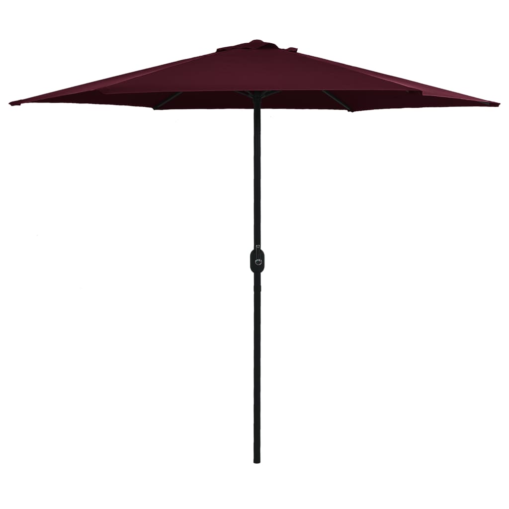 Umbrelă soare de grădină stâlp aluminiu roșu bordo 270x246 cm