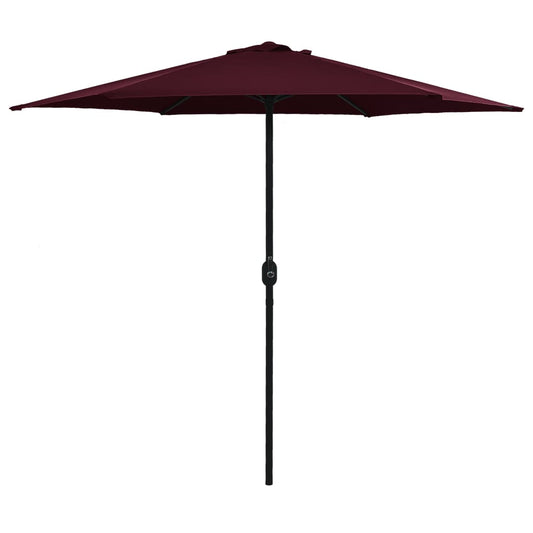 Umbrelă soare de grădină stâlp aluminiu roșu bordo 270x246 cm