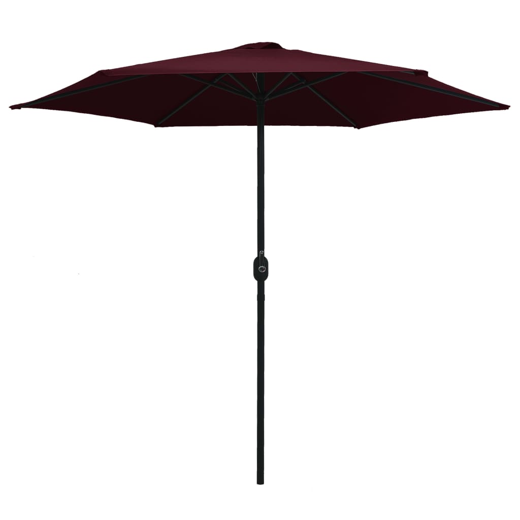 Umbrelă soare de grădină stâlp aluminiu roșu bordo 270x246 cm