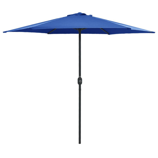 Umbrelă soare de grădină stâlp aluminiu albastru azur 270x246cm