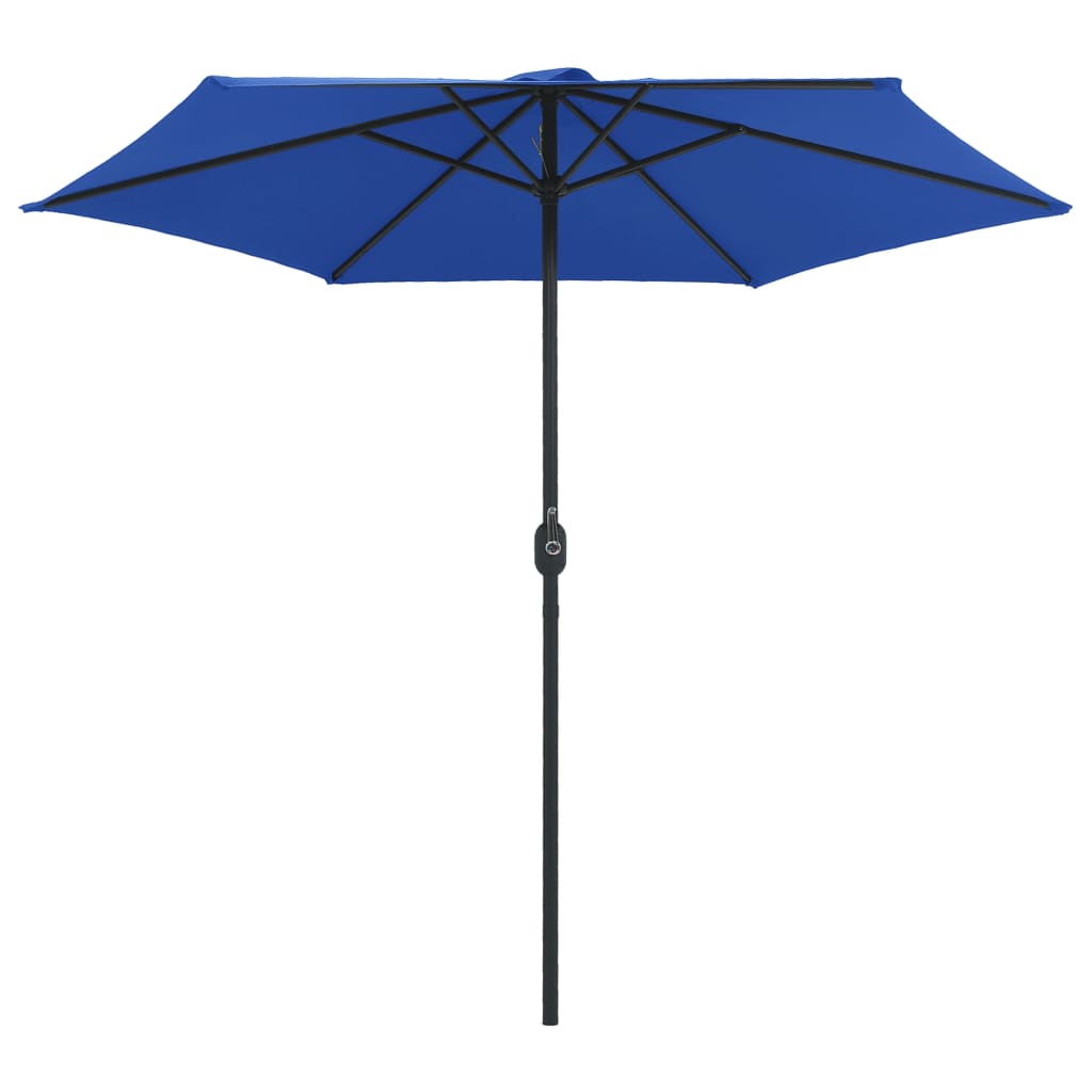 Umbrelă soare de grădină stâlp aluminiu albastru azur 270x246cm