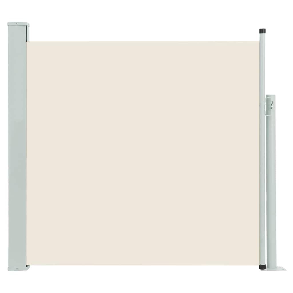 Copertină laterală retractabilă de terasă, crem, 140 x 500 cm