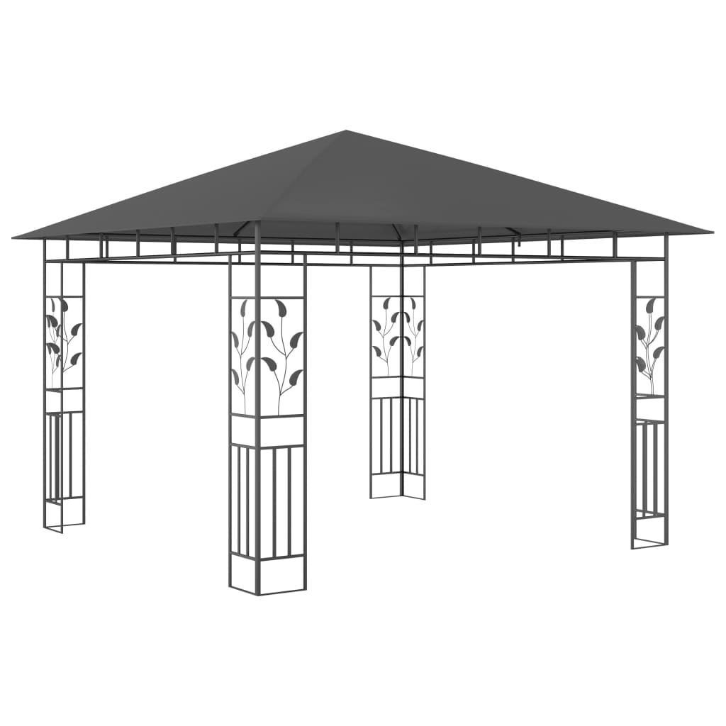 Pavilion cu plasă anti-țânțari, antracit, 3x3x2,73 m, 180 g/m²