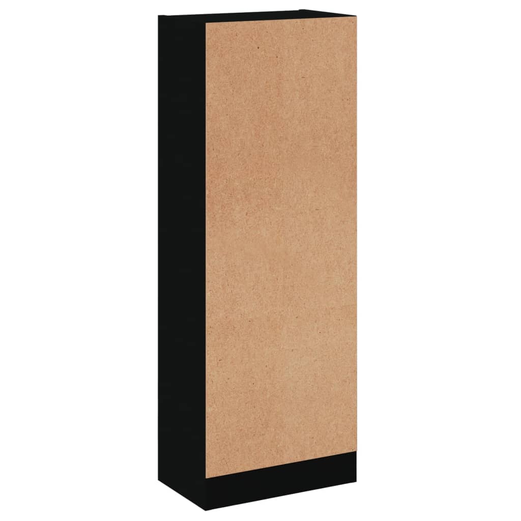 Bibliotecă cu 3 rafturi, negru, 40x24x109 cm, lemn compozit