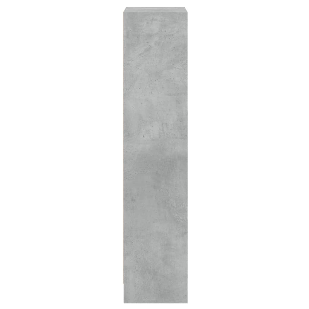 Bookcase with 3 shelves, concrete grey, 40x24x108 cm, chipboard