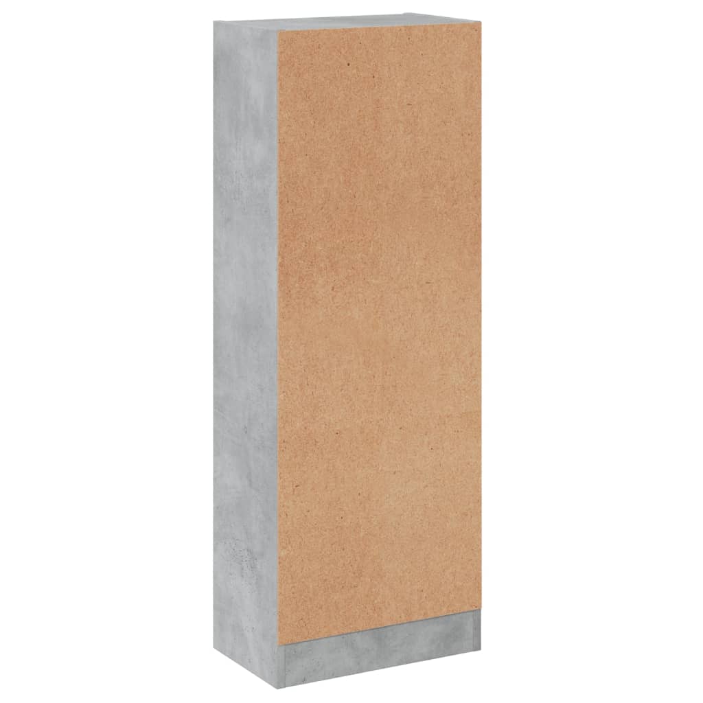 Bookcase with 3 shelves, concrete grey, 40x24x108 cm, chipboard