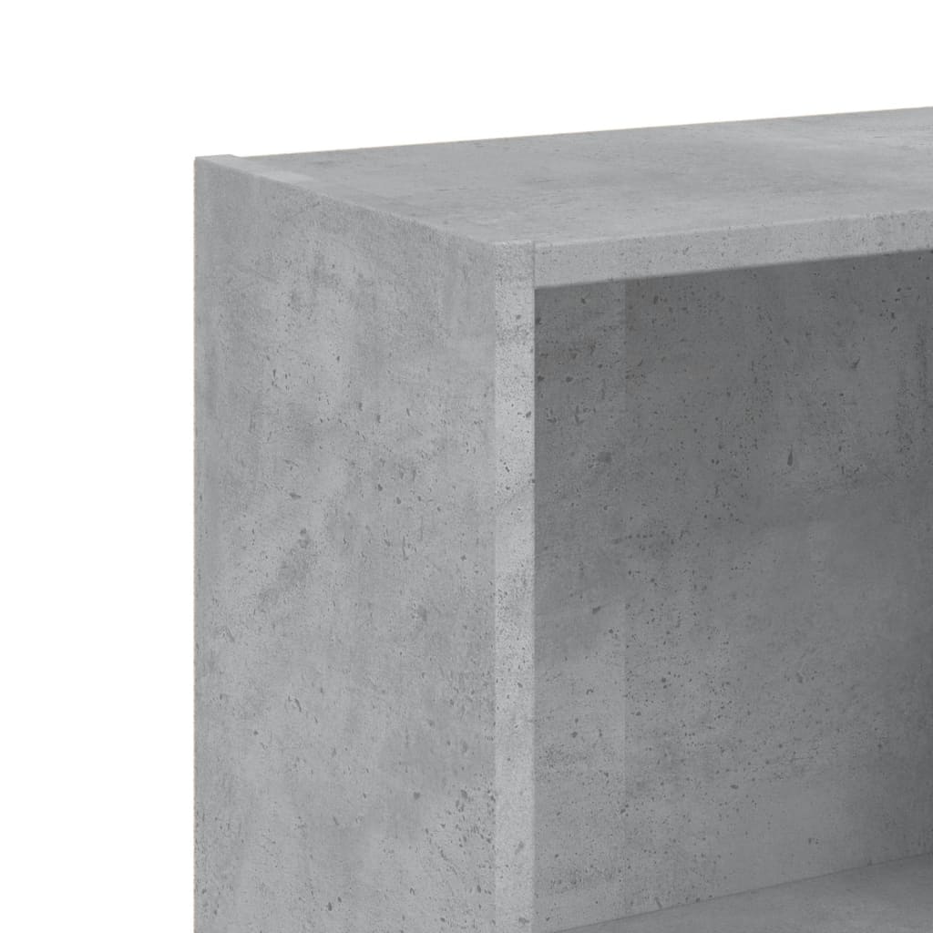 Bookcase with 3 shelves, concrete grey, 40x24x108 cm, chipboard