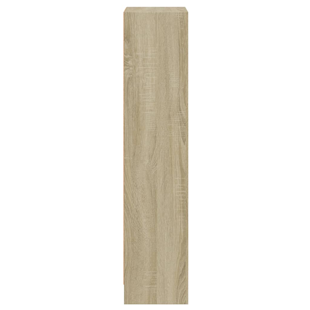 Bibliotecă cu 3 rafturi, alb & stejar sonoma, 40x24x109 cm