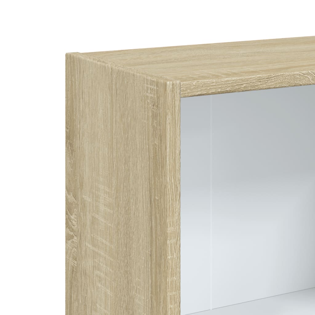 Bibliotecă cu 3 rafturi, alb & stejar sonoma, 40x24x109 cm