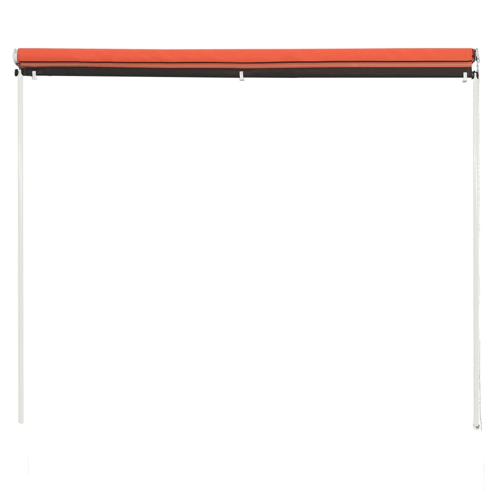 Copertină retractabilă, portocaliu și maro, 400 x 150 cm