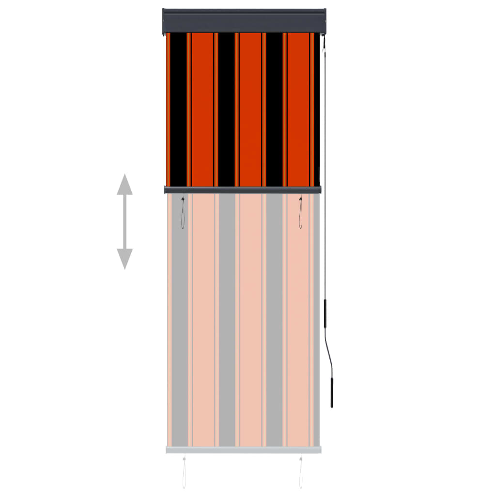 Jaluzea tip rulou de exterior, portocaliu și maro, 60 x 250 cm