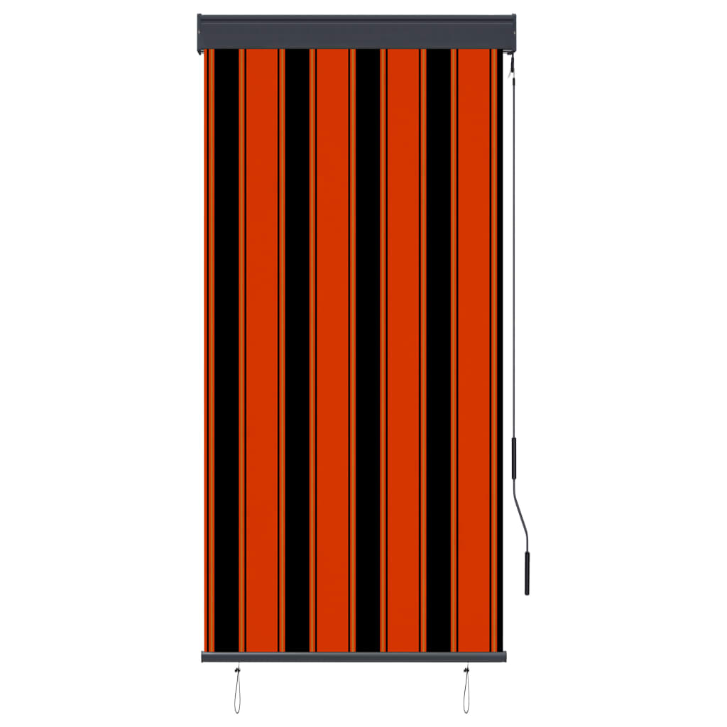 Jaluzea tip rulou de exterior, portocaliu și maro, 80 x 250 cm