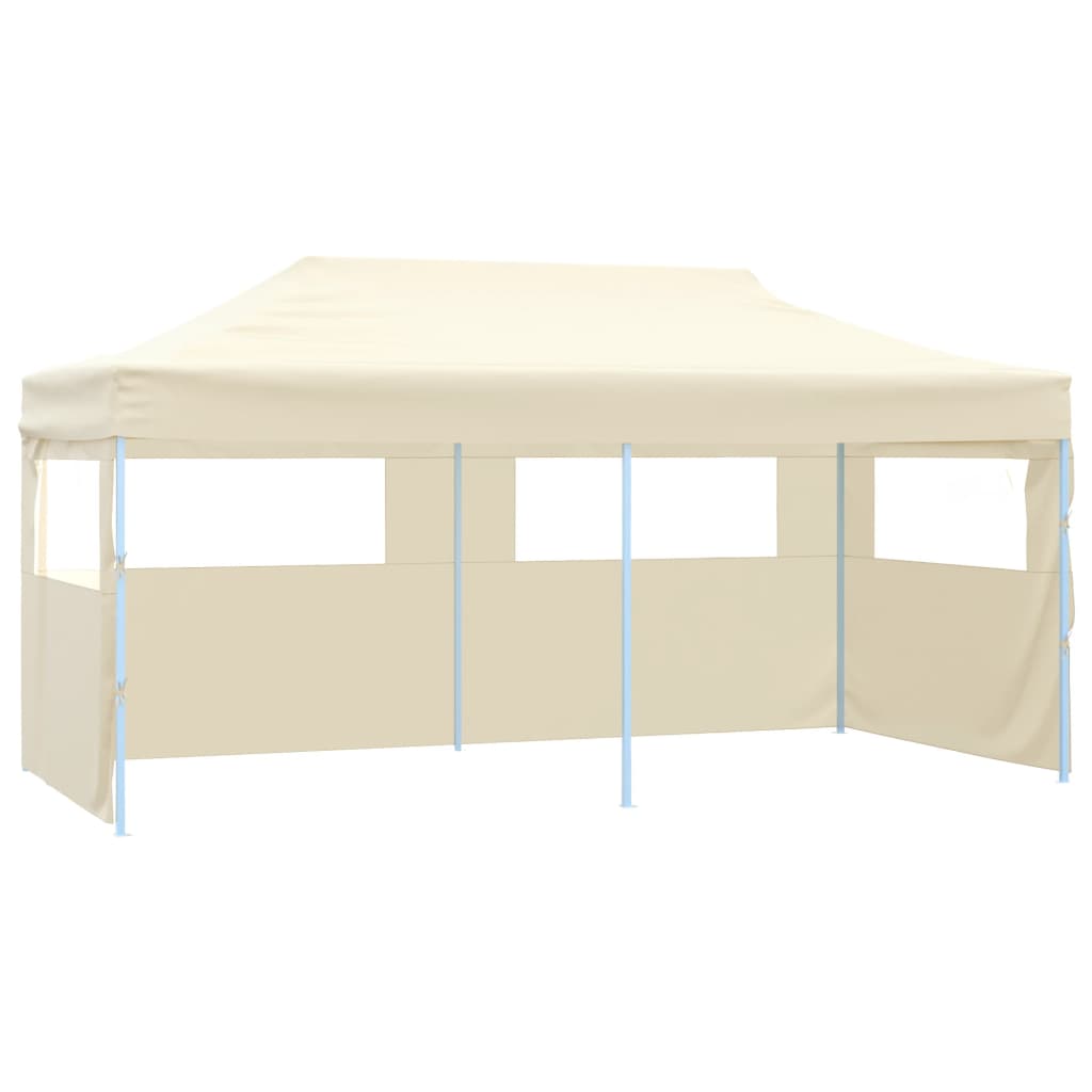 4 Wall Folding Party Tent, Cream, 3 x 6m, Steel